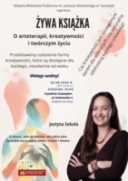 Plakat spotkania z Justyną Sekułą